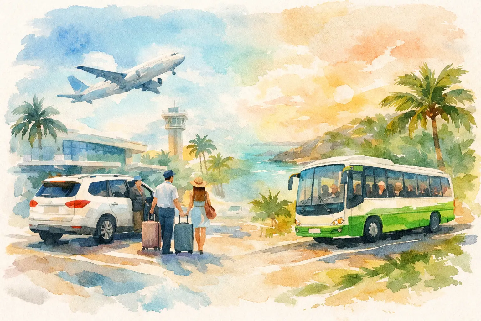 Airport Pickup Versus Public Bus for Riviera Maya